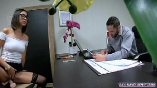 Nerdy Asian Teen Lexi Mansfield Seduces Boss with Deepthroat in Office Hardcore!